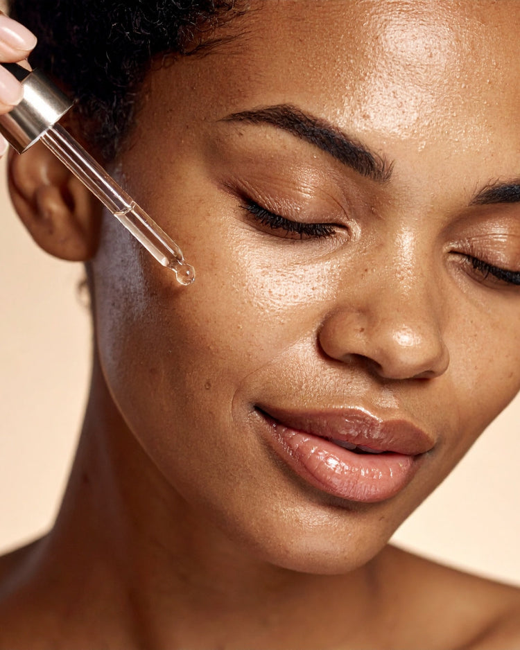 Séruns faciais Bioage para tratamento da pele com ativos como ácido hialurónico, vitamina C e peptídeos
