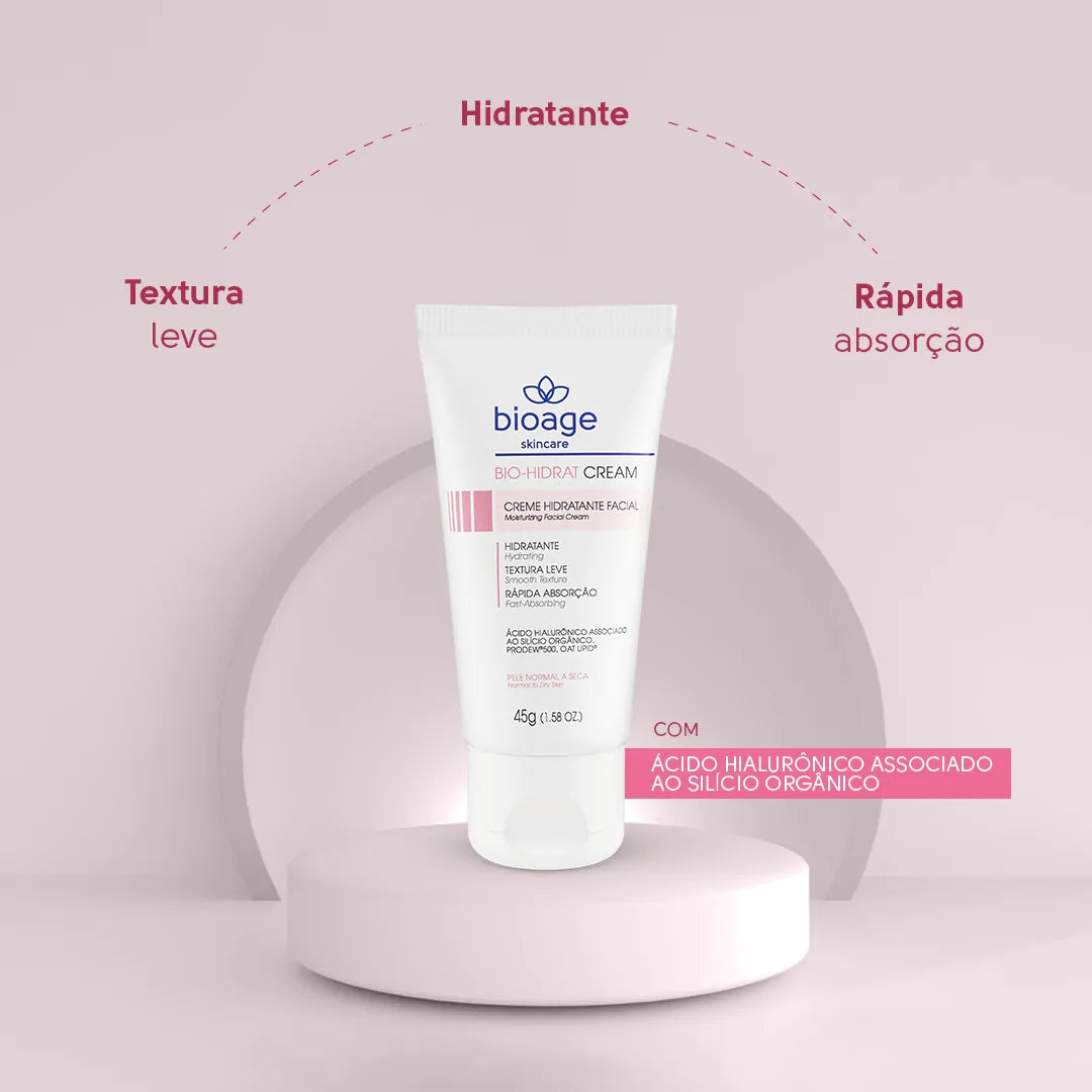 Benefícios do creme Bio-Hidrat Cream Bioage com hidratação e rápida absorção