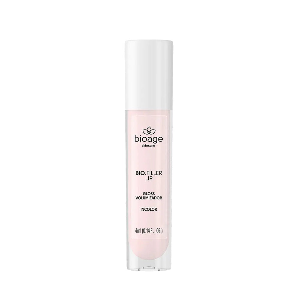 Gloss volumizador labial Bio.Filler Lip Bioage incolor 4ml para hidratar e dar volume aos lábios.