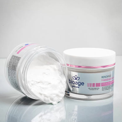 Textura da máscara facial Renovage Y-Massage Bioage para massagem facial
